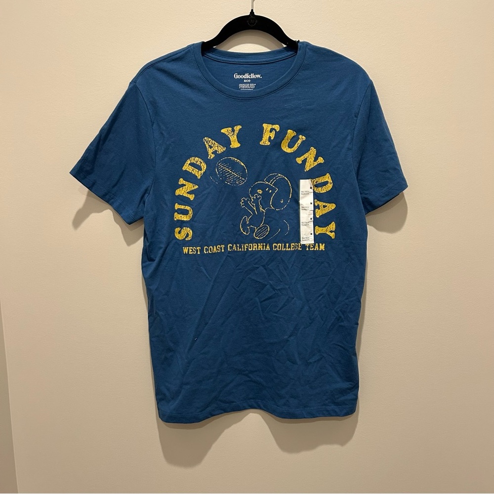 Goodfellow & Co Peanuts Blue Graphic T-Shirt